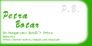 petra botar business card